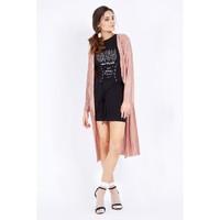 plisse waterfall duster jacket