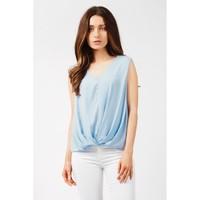 PLEAT HEM BUBBLE BLOUSE