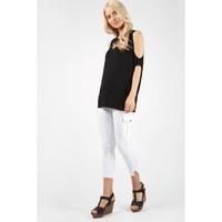 PLAIN COLD SHOULDER T-SHIRT