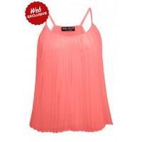 PLEATED CHIFFON VEST