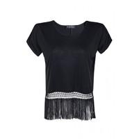 PLAIN FRINGE TOP