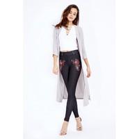 plain longline split duster jacket