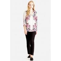 PLACEMENT FLORAL SATEEN SHIRT