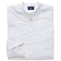 pleated tuxedo shirt white