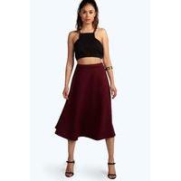 plain full circle midi skirt berry