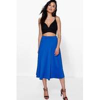 plain full circle midi skirt cobalt