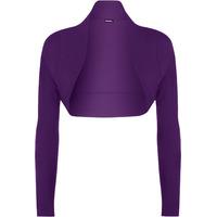 plain long sleeve shrug purple