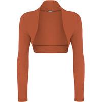 plain long sleeve shrug rust