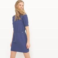 Plain Short Dress with Short Sleeves