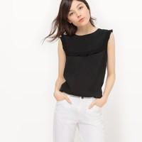 Pleated Ruffle Blouse