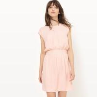 Plain Short Dress with Short Sleeves