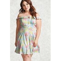 plus size floral mini dress