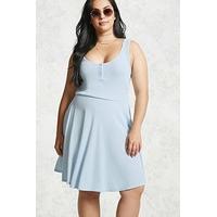 plus size ribbed skater dress