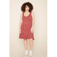 Plus Size Striped Skater Dress