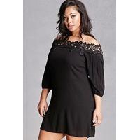 Plus Size Crochet Mini Dress