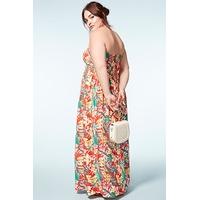 plus size tropical maxi dress