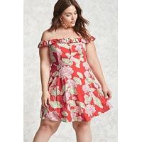 Plus Size Floral Mini Dress