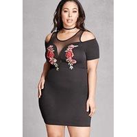 Plus Size Open-Shoulder Dress