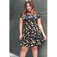 plus size floral mini dress