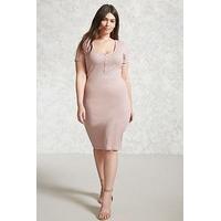 Plus Size Bodycon Henley Dress