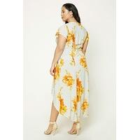 Plus Size Floral High-Low Dress