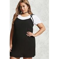 Plus Size Self-Tie Twofer Dress