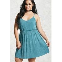 plus size pleated cami dress