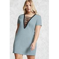 Plus Size Caged Mini Dress