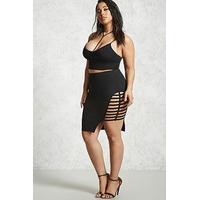 Plus Size Caged Cutout Skirt