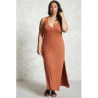 plus size v neck maxi dress