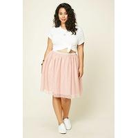 Plus Size Metallic-Flecked Skirt