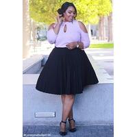 Plus Size Pleated Skirt