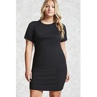 plus size ribbed t shirt dress