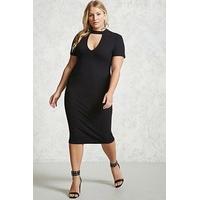 Plus Size Cutout Midi Dress