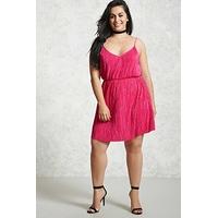 Plus Size Pleated Cami Dress