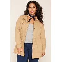 plus size drawstring jacket