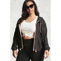 Plus Size Hooded Windbreaker