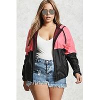 Plus Size Hooded Windbreaker