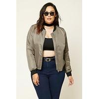 Plus Size Bomber Jacket