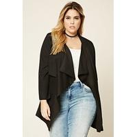 Plus Size Draped Cardigan