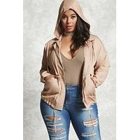 Plus Size Hooded Jacket