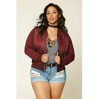 Plus Size Bomber Jacket