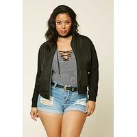 Plus Size Bomber Jacket