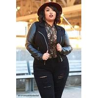 Plus Size Moto Jacket