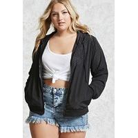 Plus Size Perforated Windbreaker