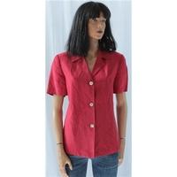 Platinum Size 12 Dusky Red Linen Blazer