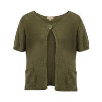 plum tree venus khaki short sleeved cardigan