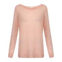 Plum Tree Joan pink longline ribbed jumper