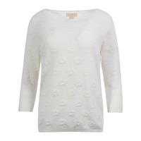 Plum Tree white embossed flower jumper