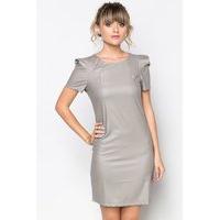 pleat sleeve dress